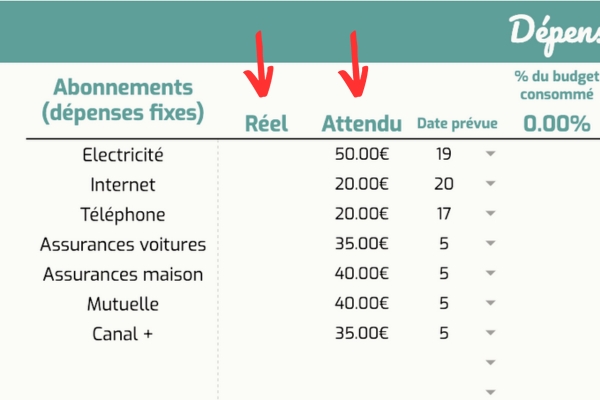 Ma Feuille De Budget Mensuel T L Charger Gratuitement