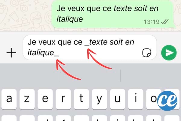 WhatsApp Comment Écrire en Italique en Gras ou Barré un Mot