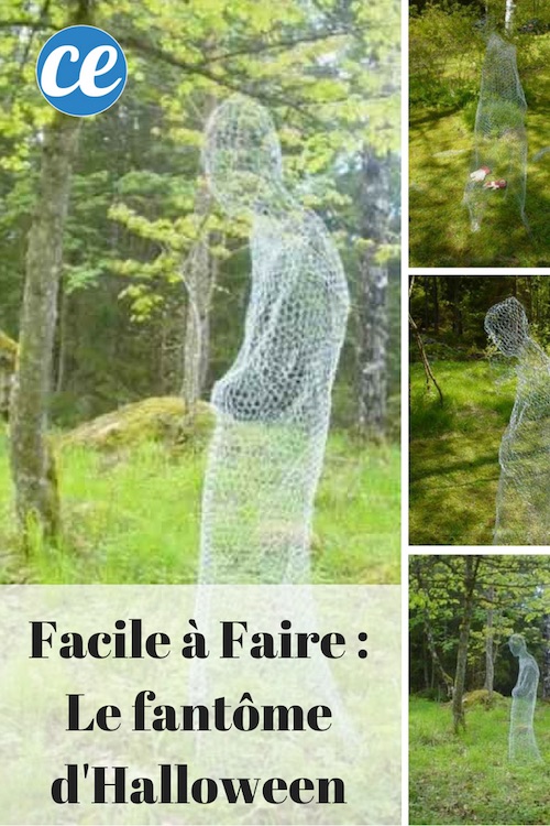 fabriquer une silhouette de fantome avec du grillage