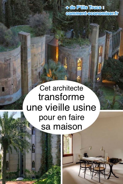 vieille cimenterie transformée en villa par architecte Ricardo Bofill