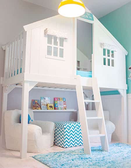 intérieur design cabane dans chambre enfant