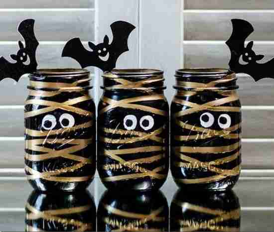 bricolage pot momie pour halloween