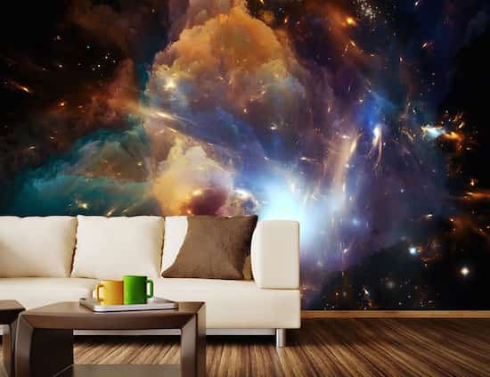 intérieur design peinture cosmique