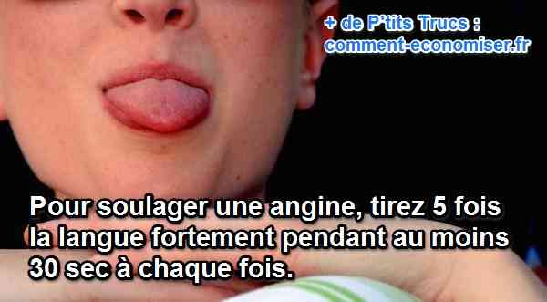 Une femme tire la langue