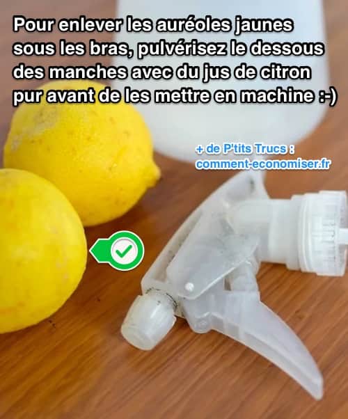 enlever les auréoles jaunes sur tee-shirt blanc