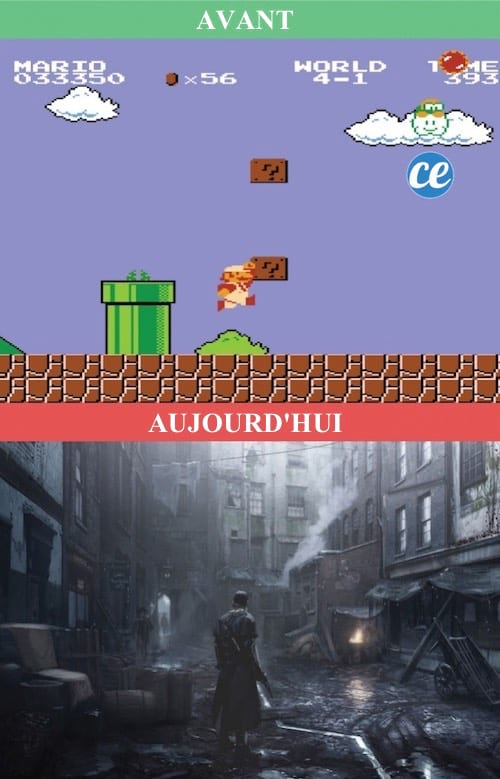 Avant on jouait aux jeux vidéo avec mario maintenant on joue à Assassin Creed