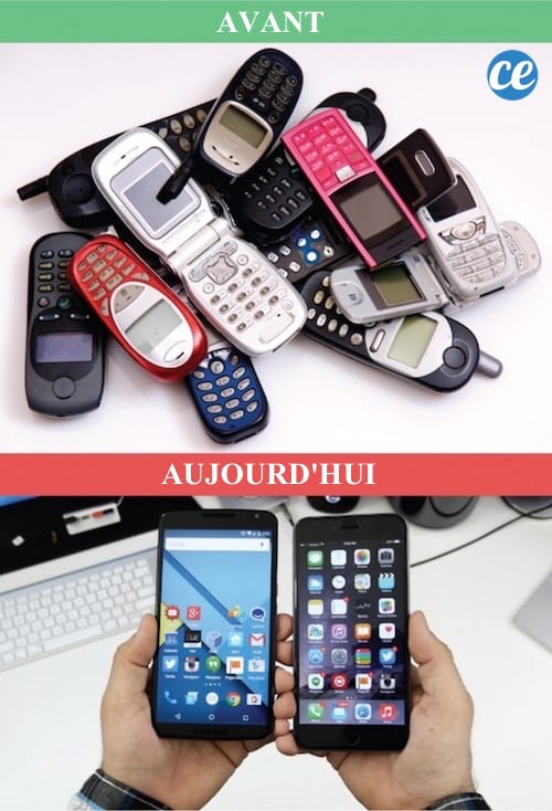 Avant les portables étaient petit et sans couleurs, aujourd'hui ce sont des vrais ordinateurs