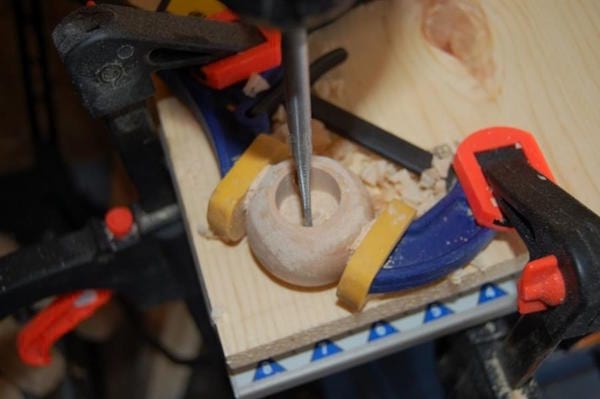 découpez l'intérieur de la boule