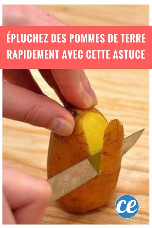 une technique pour éplucher des patates rapidement