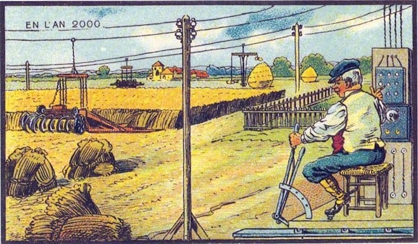 Un fermier qui contr&ocirc;le les machines de sa ferme automatiquement