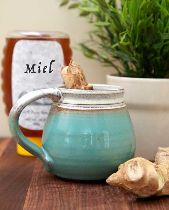 tisane gingembre miel contre mal gorge