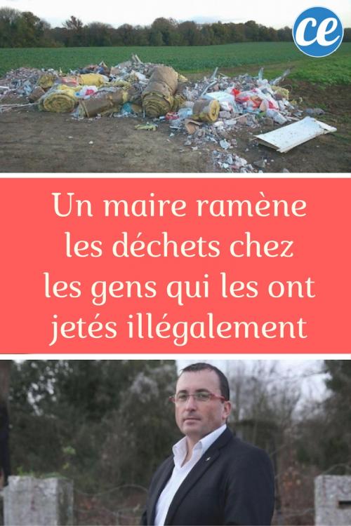 des déchets sont jetés illégalement dans la nature. La maire les ramène chez leurs propriétaires