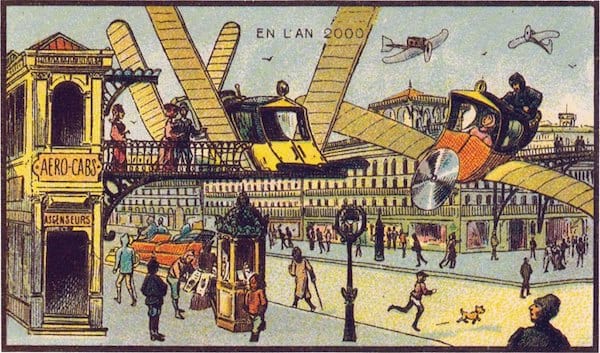Comment &eacute;tait imagin&eacute; les taxis volants en 1900