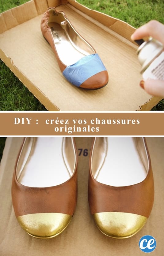customiser ballerine dorée soi même