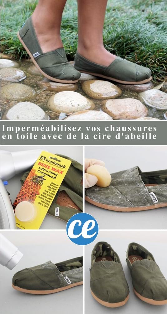 imperméabiliser des chaussures en toile naturellement