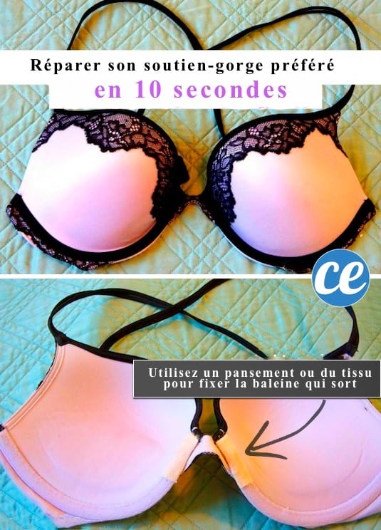 comment réparer une baleine de soutien gorge qui sort