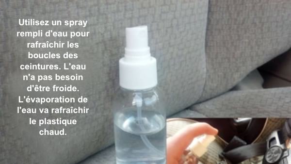 un spray d'eau pour rafraîchir les ceintures des enfants