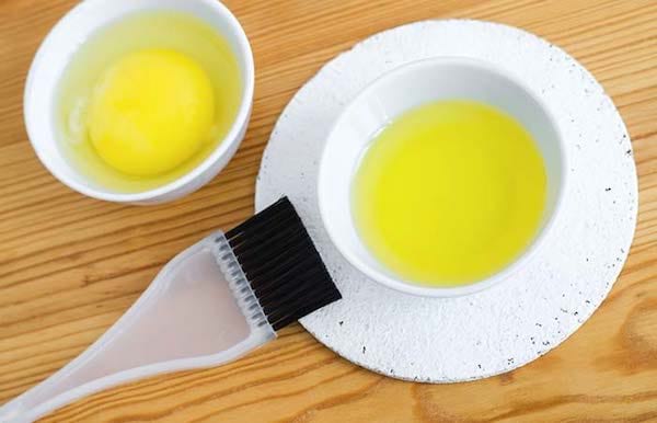 egg and olive oil to straighten hair