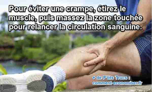 comment soulager crampe jambe massage