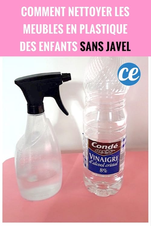 Utiliser du vinaigre blanc pour nettoyer les meubles en plastique des enfants