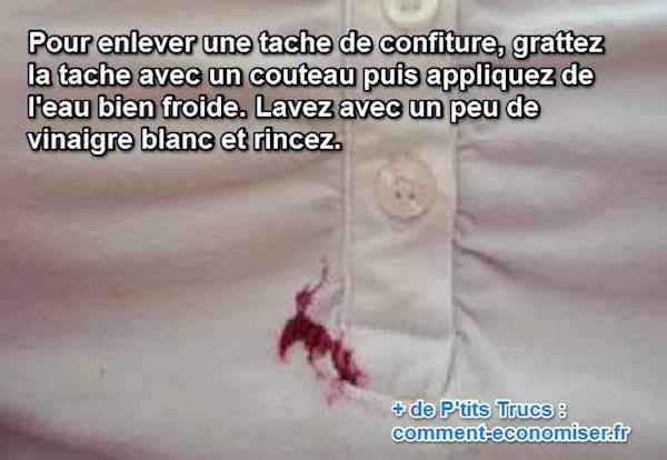 comment nettoyer tache confiture