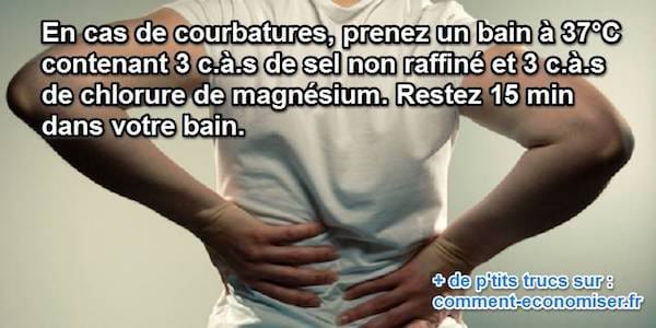 le chlorure de magnésium élimine les courbatures