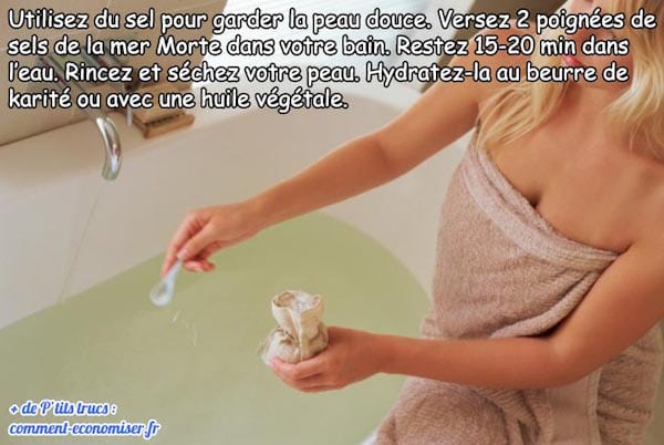 faire un bain au sel pour garder la peau douce