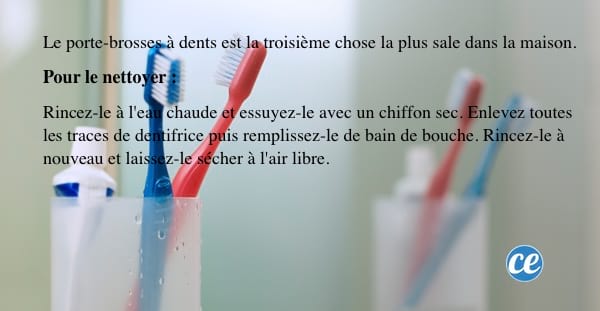 astuce pour nettoyer le porte-brosse à dents