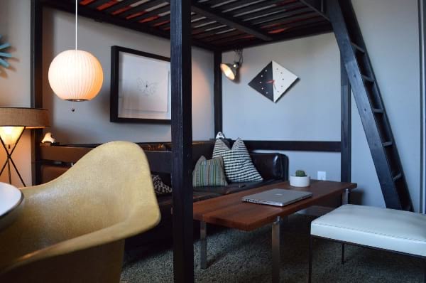 mezzanine pour optimiser place salon