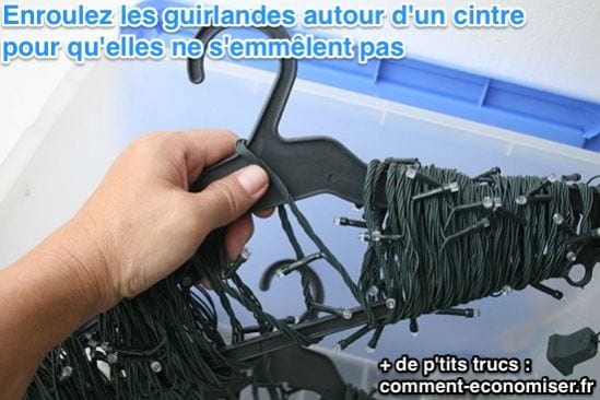 Enroulez vos guirlandes autour d'un cintre