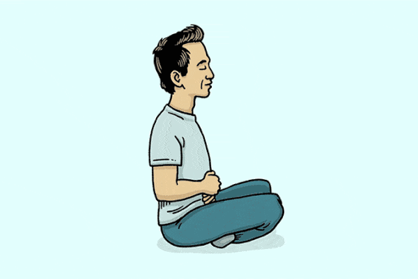 L'exercice de respiration contrôlée pour évacuer le stress.