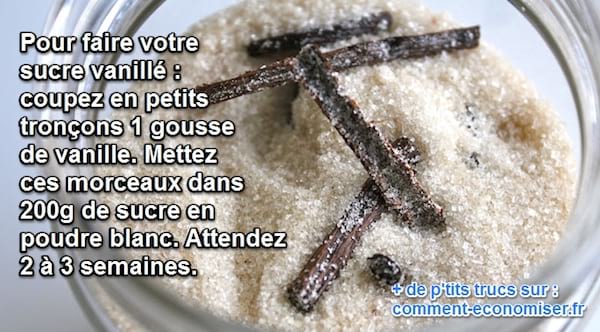 recette pour faire son sucre vanillé