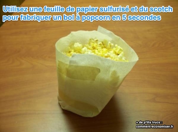 astuce pour faire un bol à popcorn