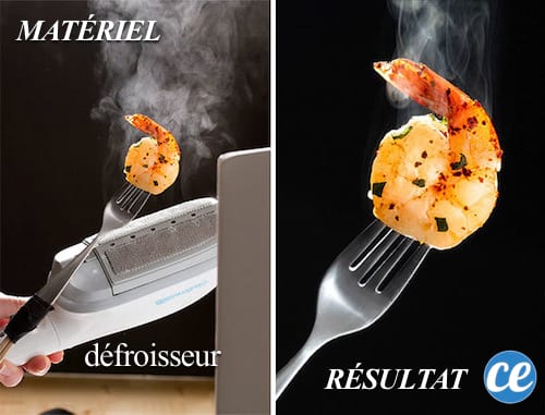 Un défroisseur ajoute plus de vapeur à vos clichés nourriture.
