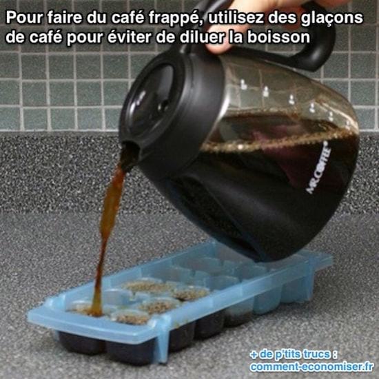 utilisez des glaçons  de café pour éviter de diluer la boisson
