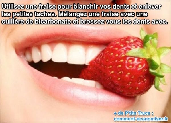 dentifrice fraise dents blanches et enlever les taches sur les dents pour redonner de l'éclat