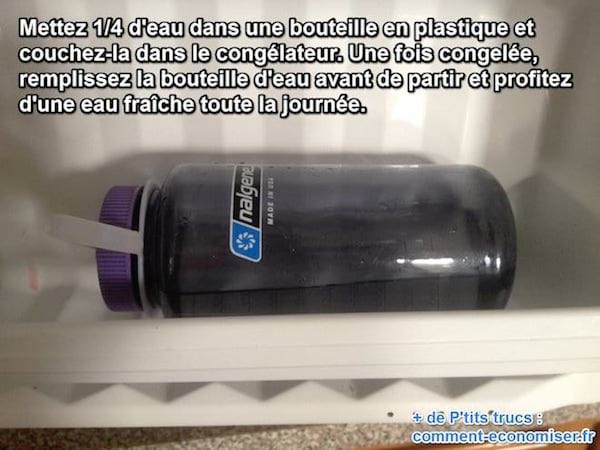 astuce pour garder de l'eau froide toute la journée