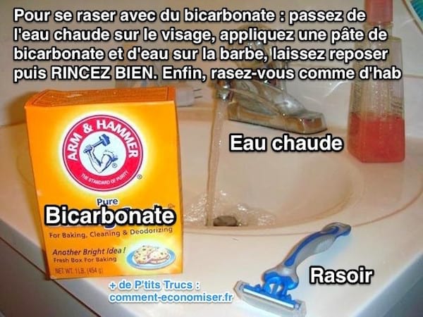 Comment se raser avec du bicarbonate de soude 