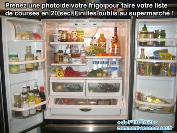 Prenez une photo de votre frigo pour faire votre liste de courses rapidement