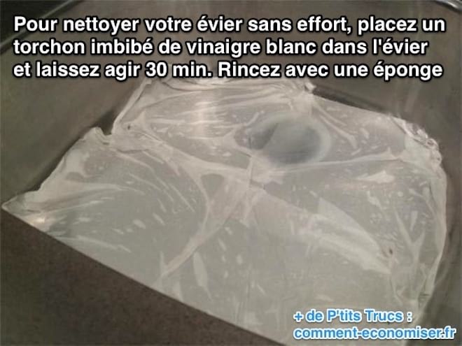 Comment nettoyer un évier facilement sans effort avec du vinaigre blanc