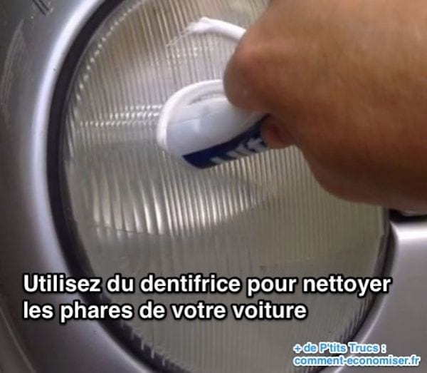 Nettoyer les phares de votre voiture avec du dentifrice