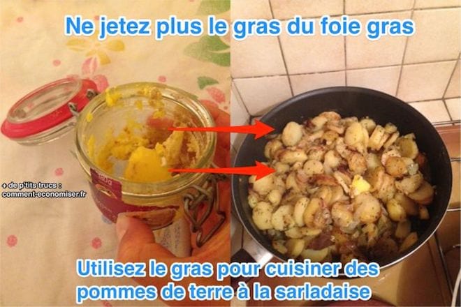 Ne jetez plus le foie gras, utilisez-le pour faire des pommes de terre sarladaise
