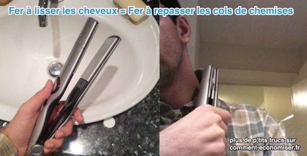 repassez un col de chemise avec un fer à repasser