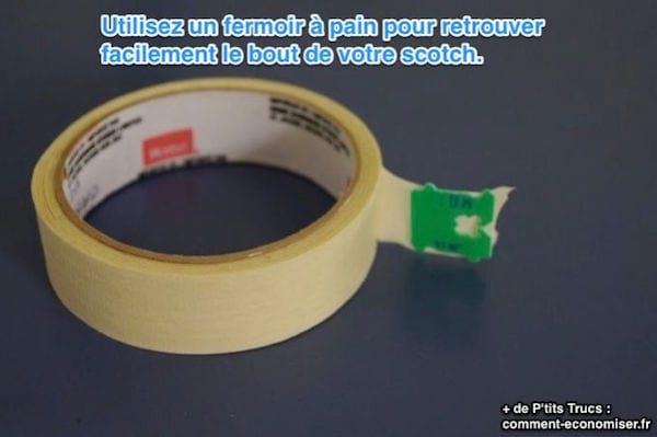 Utilisez un fermoir à pain pour retrouver facilement le bout de votre scotch.