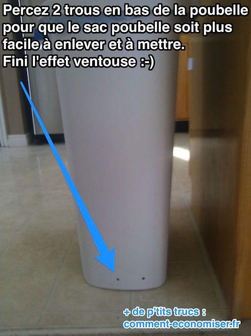 Comment éviter que le sac poubelle reste coiné