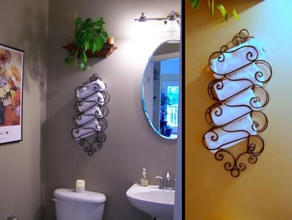 une étagère à bouteille de vin en porte serviette créatif