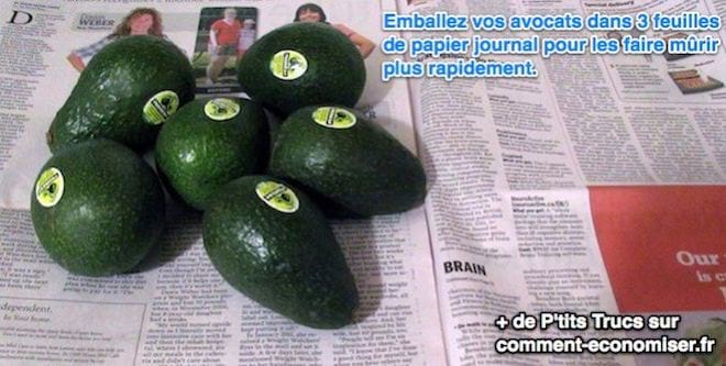 Emballez vos avocats dans du papier journal pour les faire mûrir plus rapidement