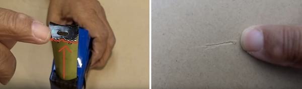 Les petites dents au bout des mètres-rubans sont là pour marquer vos mesures sans crayon