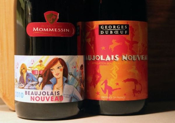 Bouteilles de Beaujolais nouveau