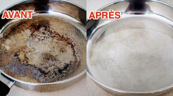 comment nettoyer casserole brulée